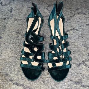 Emerald green high heels